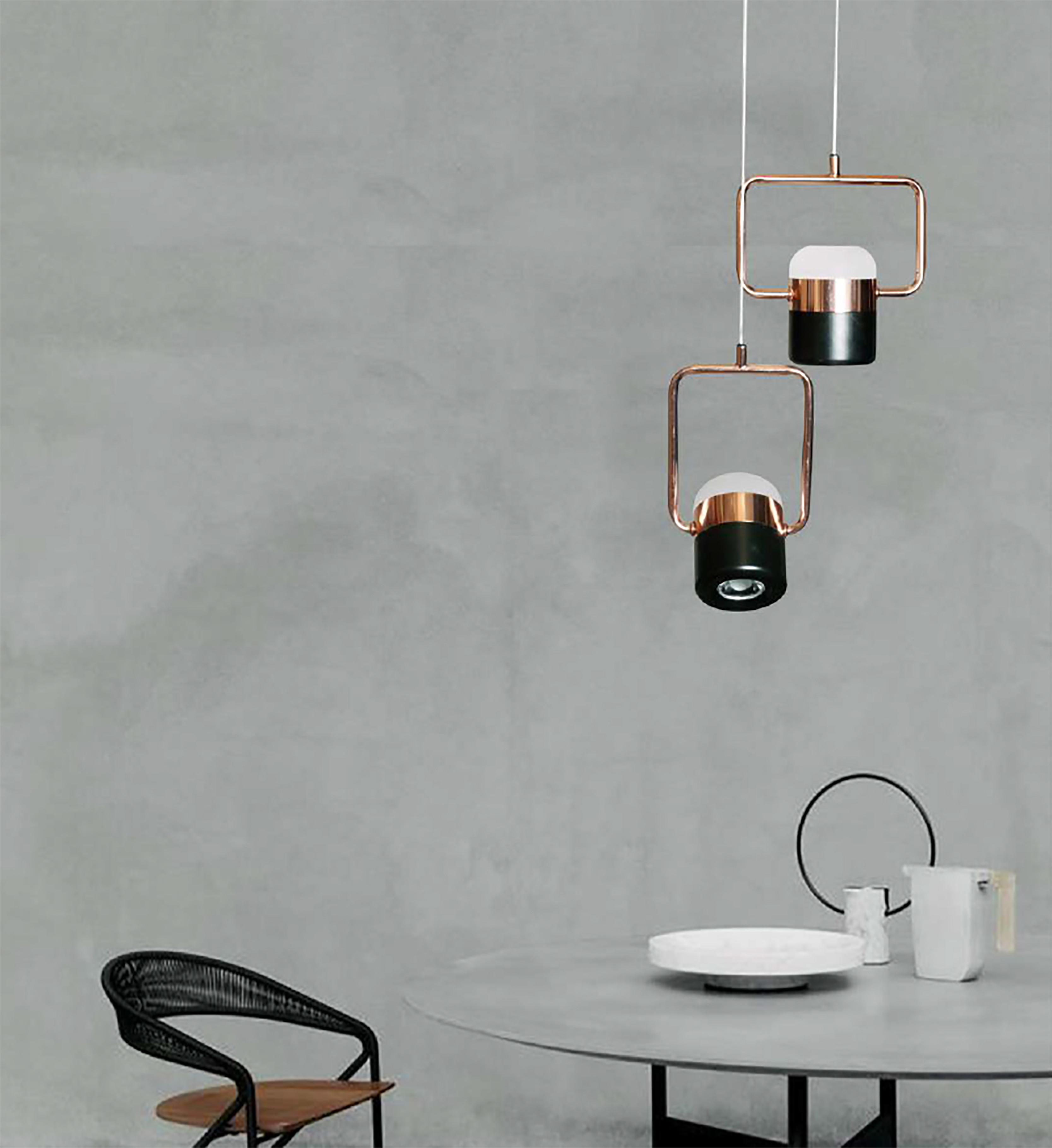 MODERN LANTERN HANGING LIGHT-BLACK